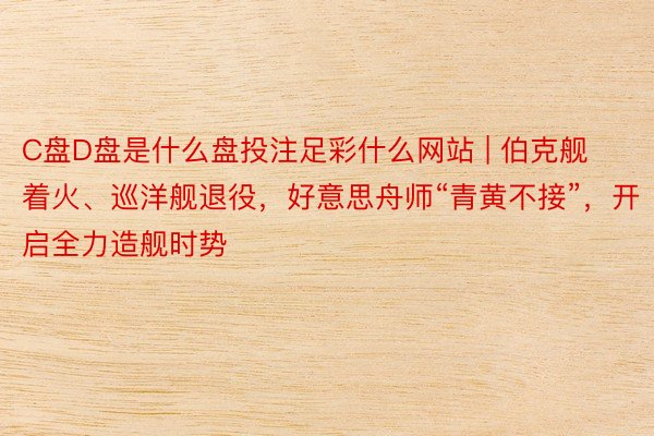 C盘D盘是什么盘投注足彩什么网站 | 伯克舰着火、巡洋舰退役，好意思舟师“青黄不接”，开启全力造舰时势